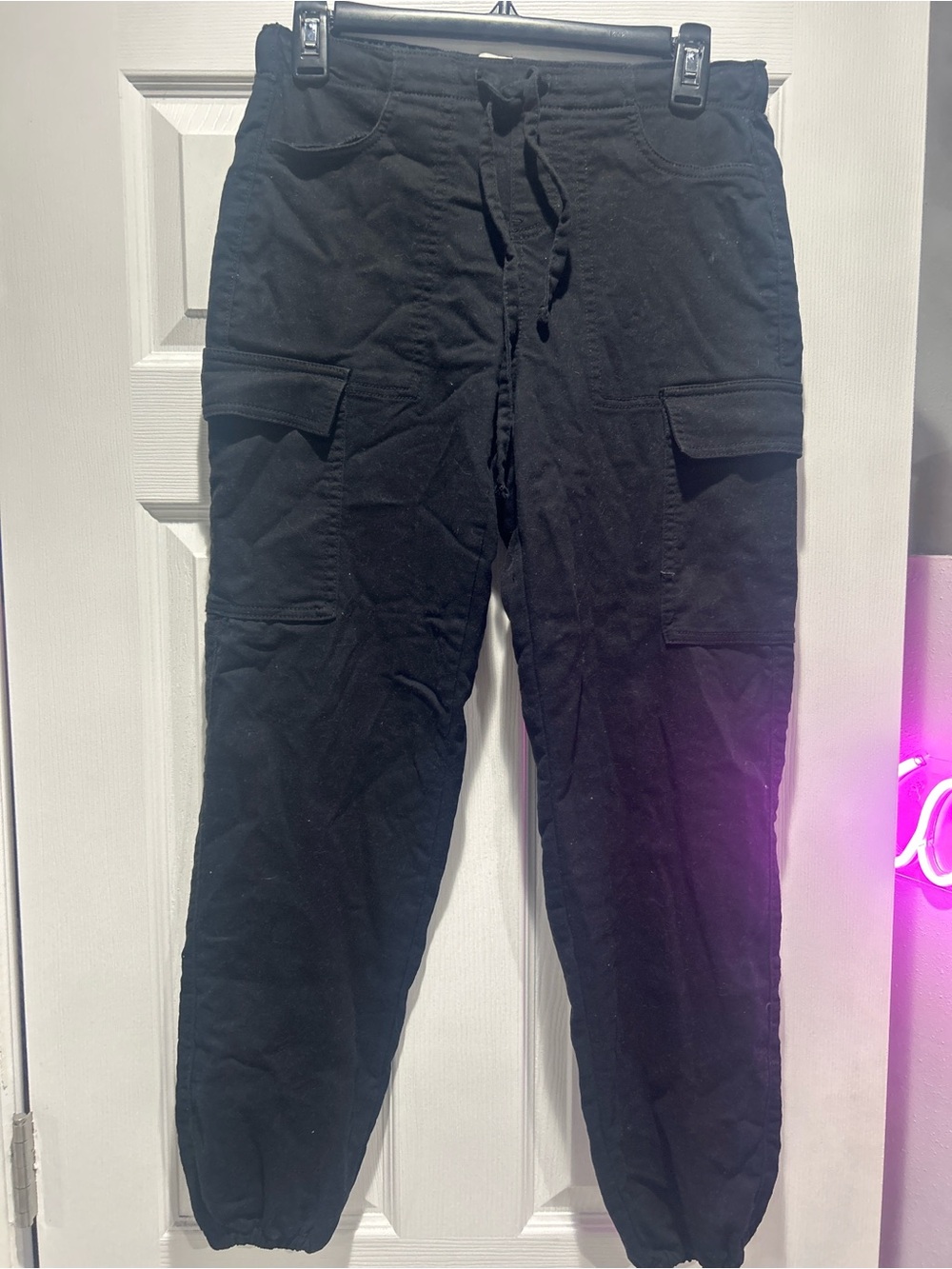 No Boundaries Black Cargo Jogger Pants